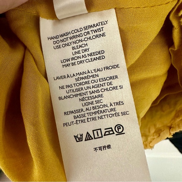 Anthropologie Floral Skirt in Gold Size 8 - Picture 10 of 11